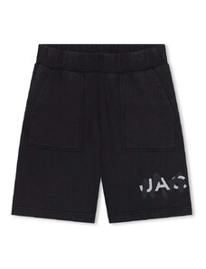 Otroške bombažne kratke hlače Marc Jacobs črna barva
