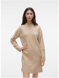 Beige women's sweater dress VERO MODA Goldneedle - Women