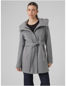 Women's grey coat VERO MODA Classliva - Women