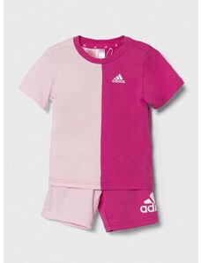 Otroški komplet adidas roza barva
