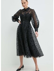 Obleka Nissa črna barva, RC14863