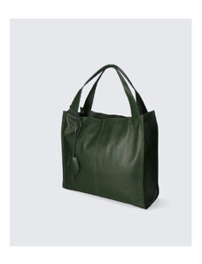 Velika praktična temno zelena usnjena torbica za čez ramo Darci VERA PELLE