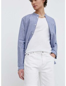 Jeans kratke hlače Tommy Jeans moške, bela barva, DM0DM18790