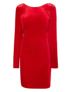 faina Koktejl obleka rdeča