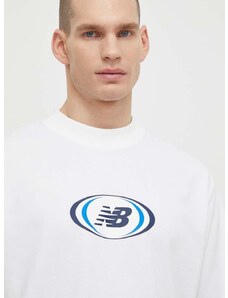 Kratka majica New Balance moška, bela barva, MT41600WT