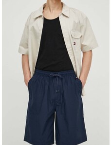 Kratke hlače Tommy Jeans moške, mornarsko modra barva, DM0DM18811