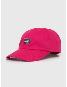 Bombažna bejzbolska kapa Puma roza barva, 2366917
