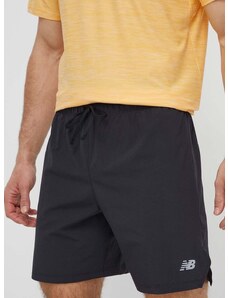 Kratke hlače za vadbo New Balance črna barva, MS41283BK