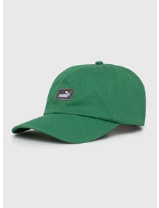 Bombažna bejzbolska kapa Puma zelena barva, 2366916