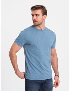 Ombre Clothing Modra majica z barvnimi črkami V4 TSFP-0185