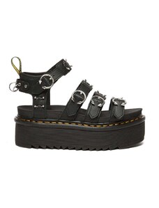 Usnjeni sandali Dr. Martens Blaire Quad Hardware ženski, črna barva, DM31533001