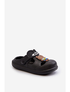 Kesi Children's foam slippers with embellishments, black opleia