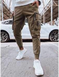 Dstreet Trendovske bež jogger hlače z žepi