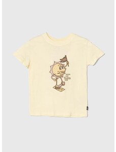 Otroška bombažna kratka majica Vans SKATE SUN CREW rumena barva