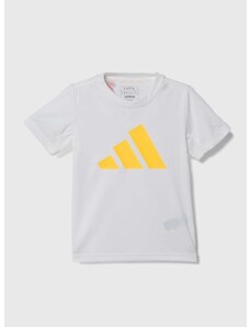 Otroška kratka majica adidas bela barva