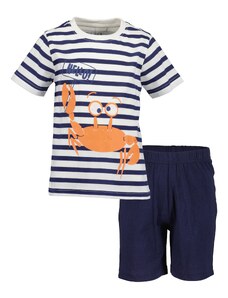 BLUE SEVEN Pižama mornarska / oranžna / bela