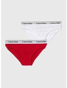 Otroške spodnje hlače Calvin Klein Underwear 2-pack bordo barva