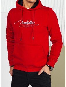Dstreet Modni rdeč pulover z napisom Manhattan