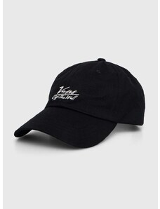 Bombažna bejzbolska kapa Vans črna barva