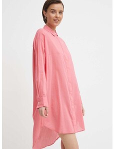 Bombažna obleka Mos Mosh roza barva