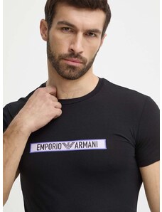 Bombažna kratka majica Emporio Armani Underwear črna barva, 111035 4R517