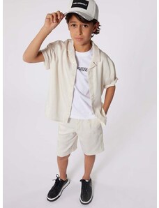 Otroška srajca Karl Lagerfeld bež barva