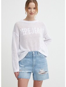 Bombažen pulover Pepe Jeans GISELE bela barva, PL702131