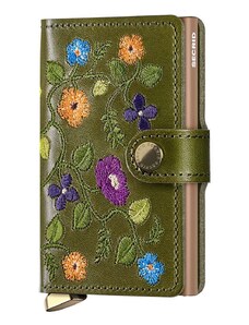 Usnjena denarnica Secrid zelena barva, MSt-Olive