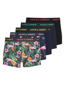 JACK & JONES Boksarice 'Pink Flamingo' mornarska / rumena / zelena / roza