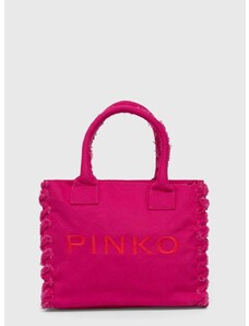 Bombažna torba Pinko roza barva, 100782 A1WQ