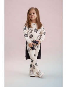 DEFACTO Baby Girl Floral Sweatshirt Leggings 2 Piece Set