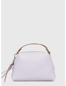 Usnjena torbica Gianni Chiarini vijolična barva