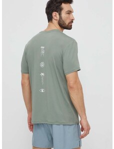 Kratka majica za vadbo Quiksilver Lap Time zelena barva