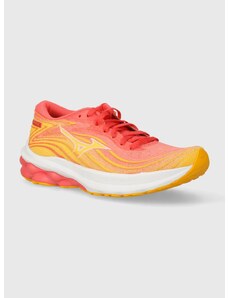 Tekaški čevlji Mizuno Wave Skyrise 5 oranžna barva, J1GD2409