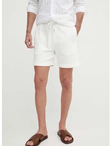 Bombažne kratke hlače BOSS bela barva, 50512164