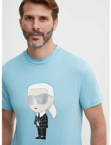 Bombažna kratka majica Karl Lagerfeld moška, 542251.755071