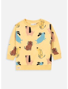 Bombažen pulover za dojenčka Coccodrillo rumena barva