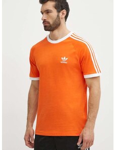Bombažna kratka majica adidas Originals moška, oranžna barva, IM9382