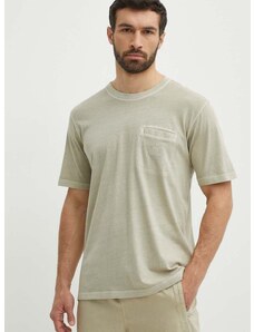 Bombažna kratka majica adidas Originals moška, bež barva, IS1763
