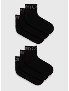 Nogavice Calvin Klein 6-pack moške, črna barva, 701220503