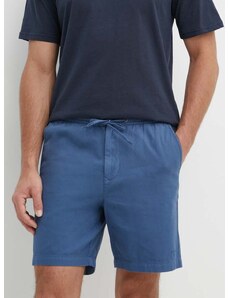 Bombažne kratke hlače Barbour Essentials mornarsko modra barva, MST0036