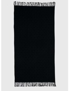 Bombažna brisača United Colors of Benetton črna barva