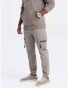 Ombre Clothing Trendovske bež jogger hlače V2 PAJO-0125