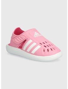 Otroški čevlji za vodo adidas WATER SANDAL C roza barva