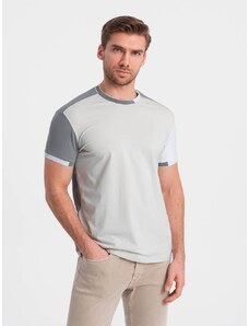 Ombre Clothing Atraktivna siva majica V4 TSCT-0176