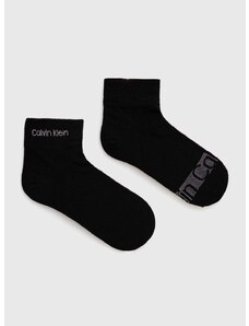 Nogavice Calvin Klein 4-pack moške, črna barva, 701229666