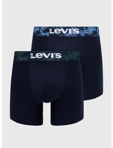 Boksarice Levi's 2-pack moški, mornarsko modra barva