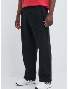 Bombažne hlače Champion črna barva, 220015