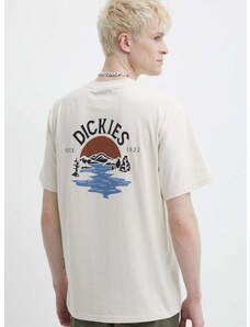 Bombažna kratka majica Dickies BEACH TEE SS moška, bež barva, DK0A4YRD