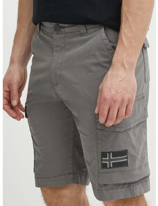 Kratke hlače Napapijri N-Horton moške, siva barva, NP0A4HOSH311